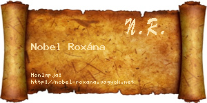 Nobel Roxána névjegykártya
